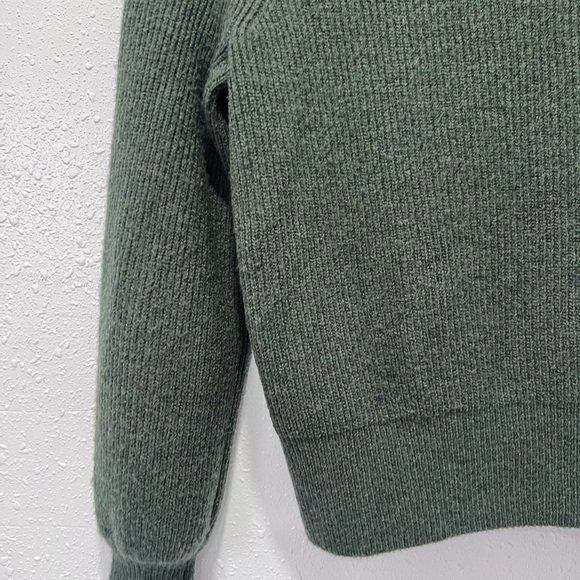 Madewell‎ Olive Green wool blend Square Neck Sweater S - Picture 5 of 9